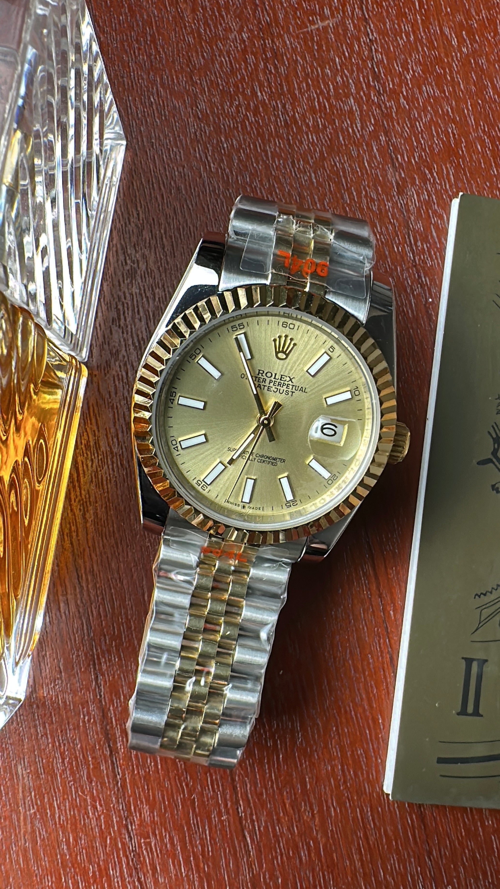 Rolex Date Just Champagne Dial