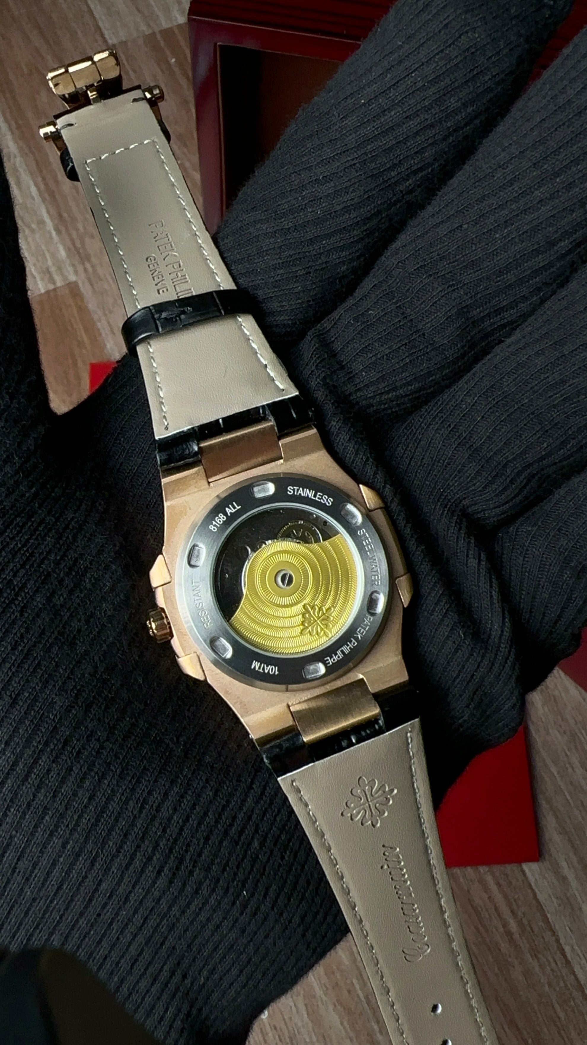 Patek Nautilus Black Strap