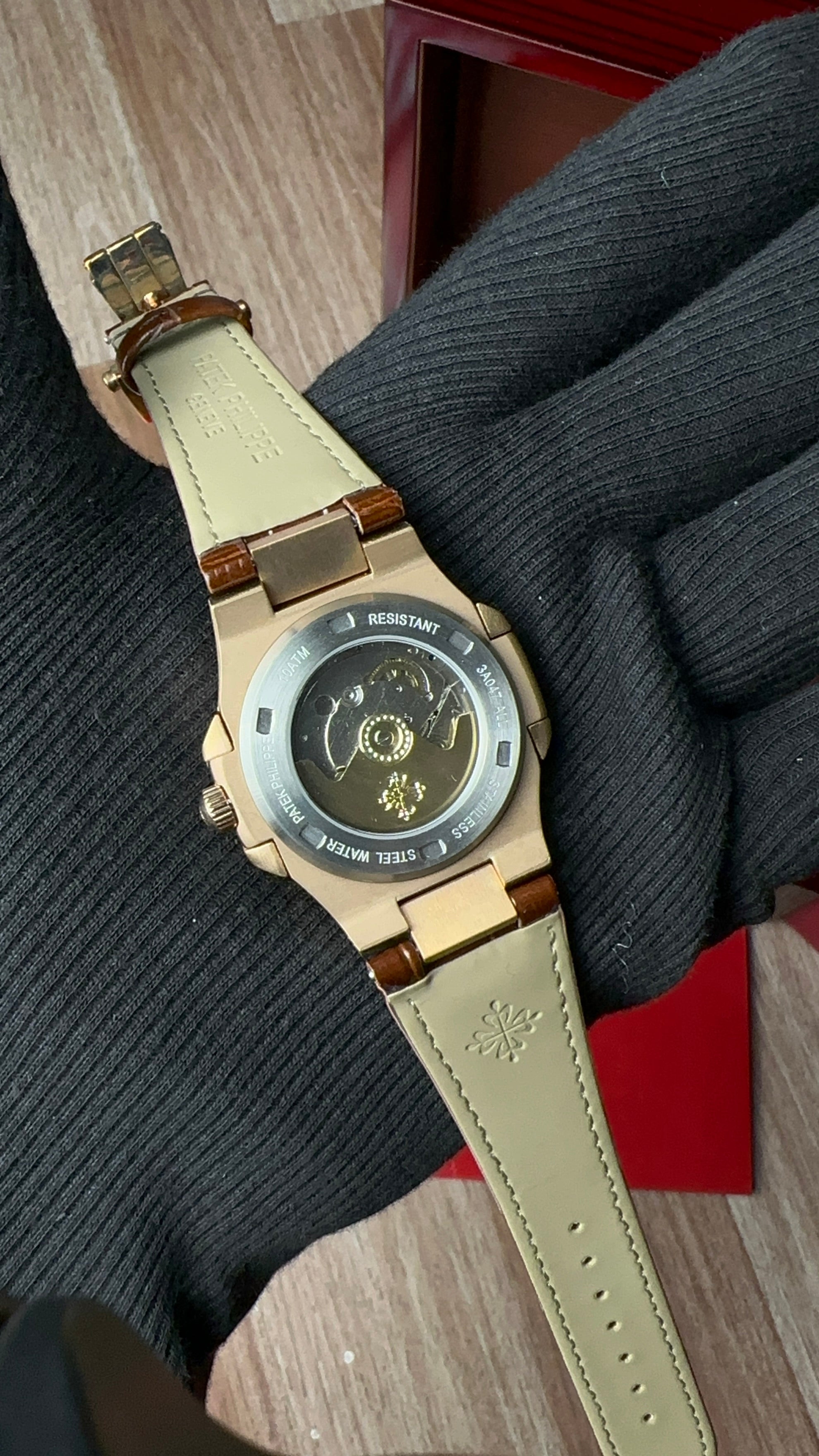 Patek Nautilus “Crimson X Brown”