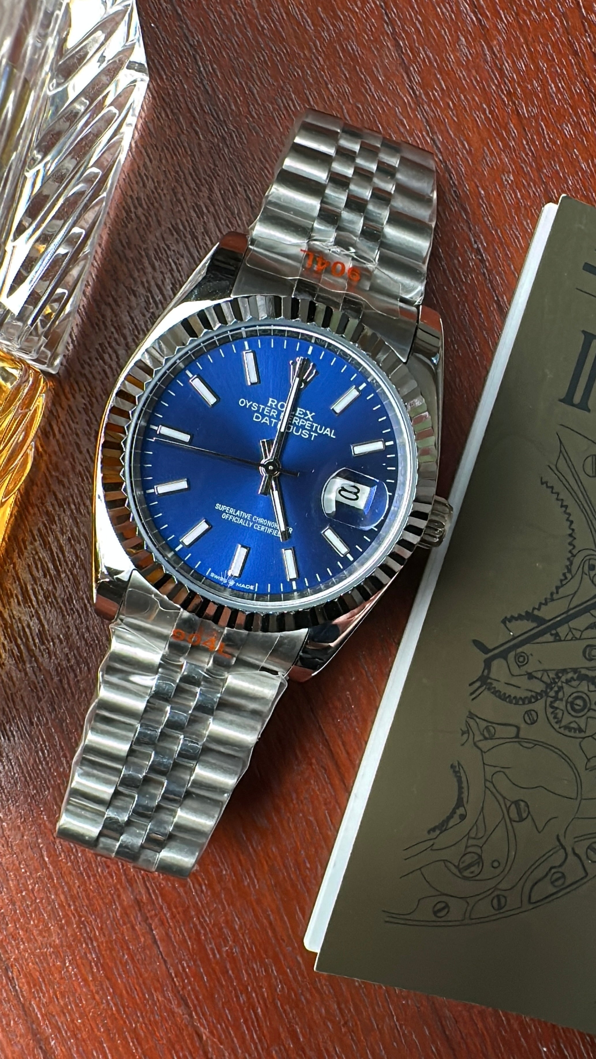 Rolex Date Just Blue