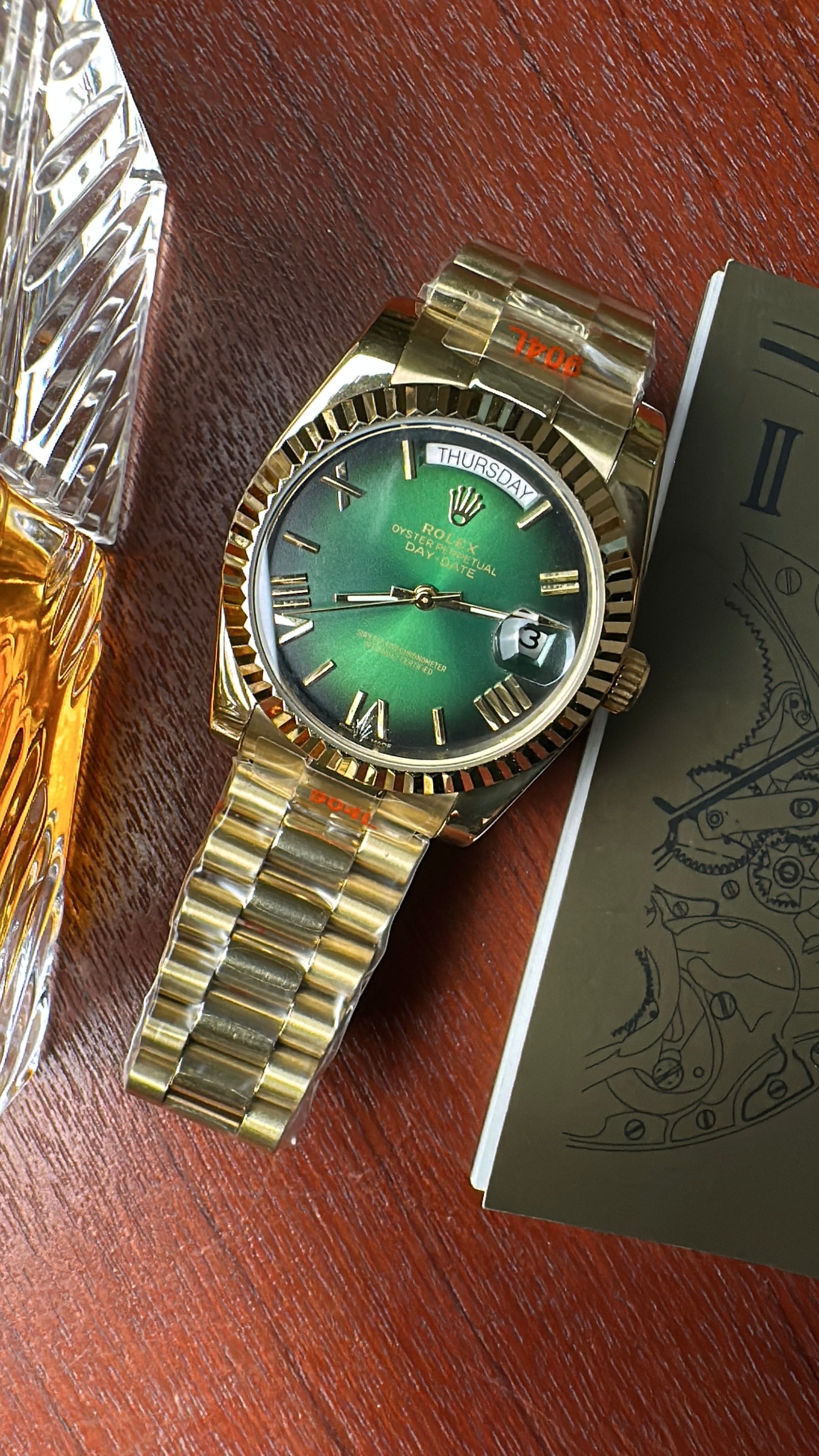 Rolex Daydate Green X Gold