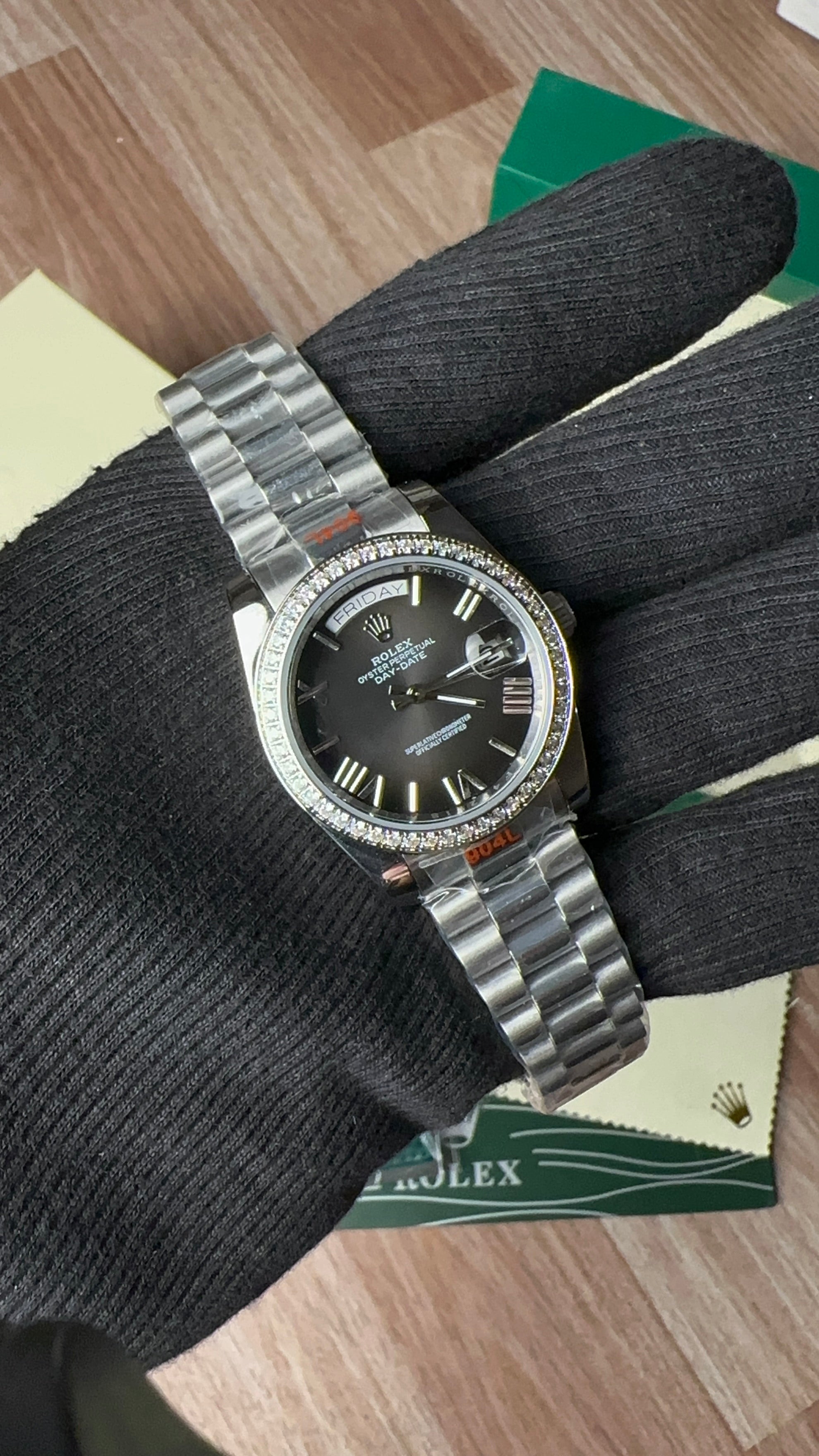 Rolex Daydate Black And Gold