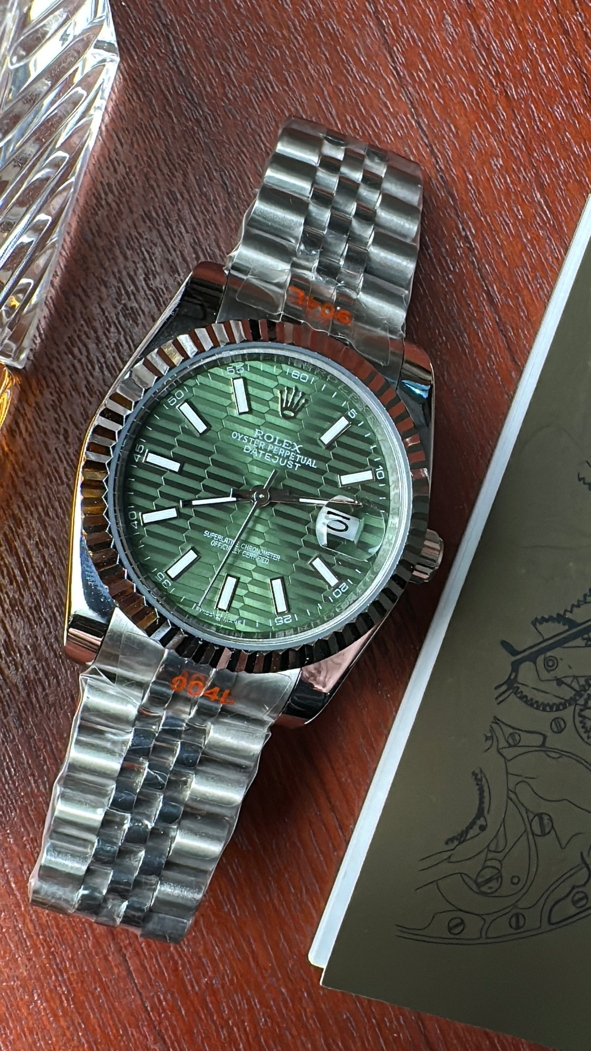 Rolex Date Just Green