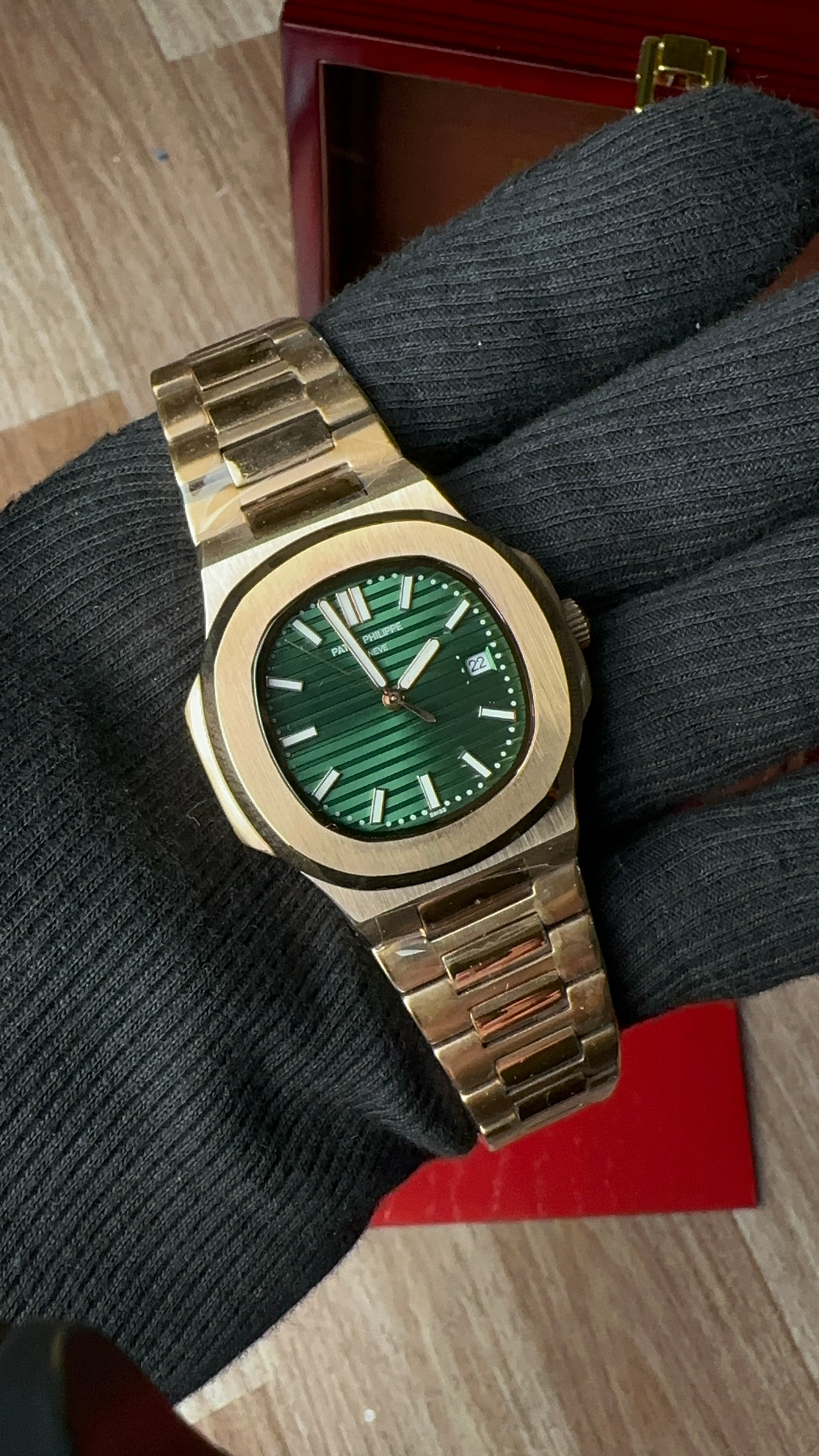 Patek Nautilus Green X Rose Gold