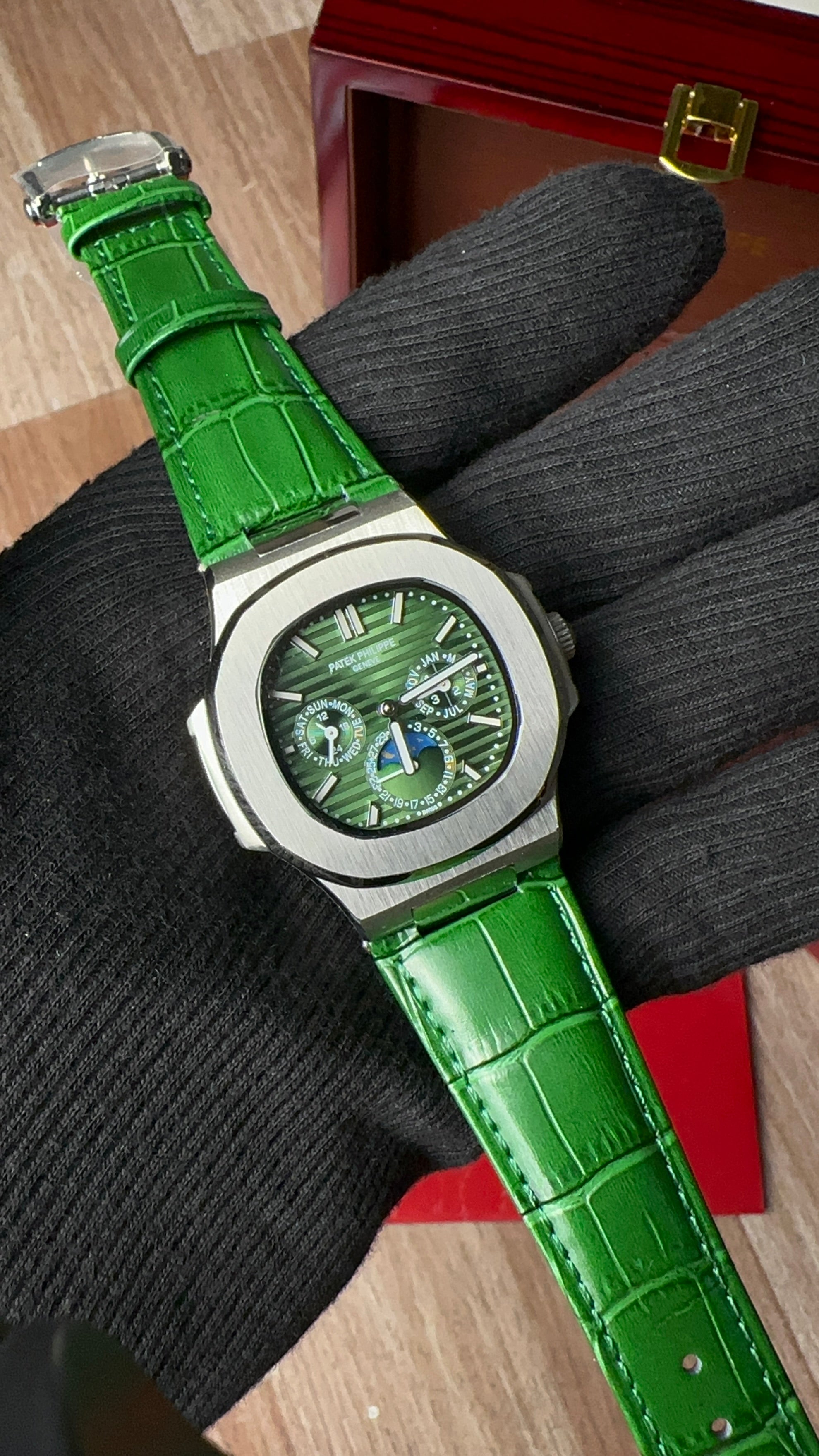 Patek Moon Phase Green Strap