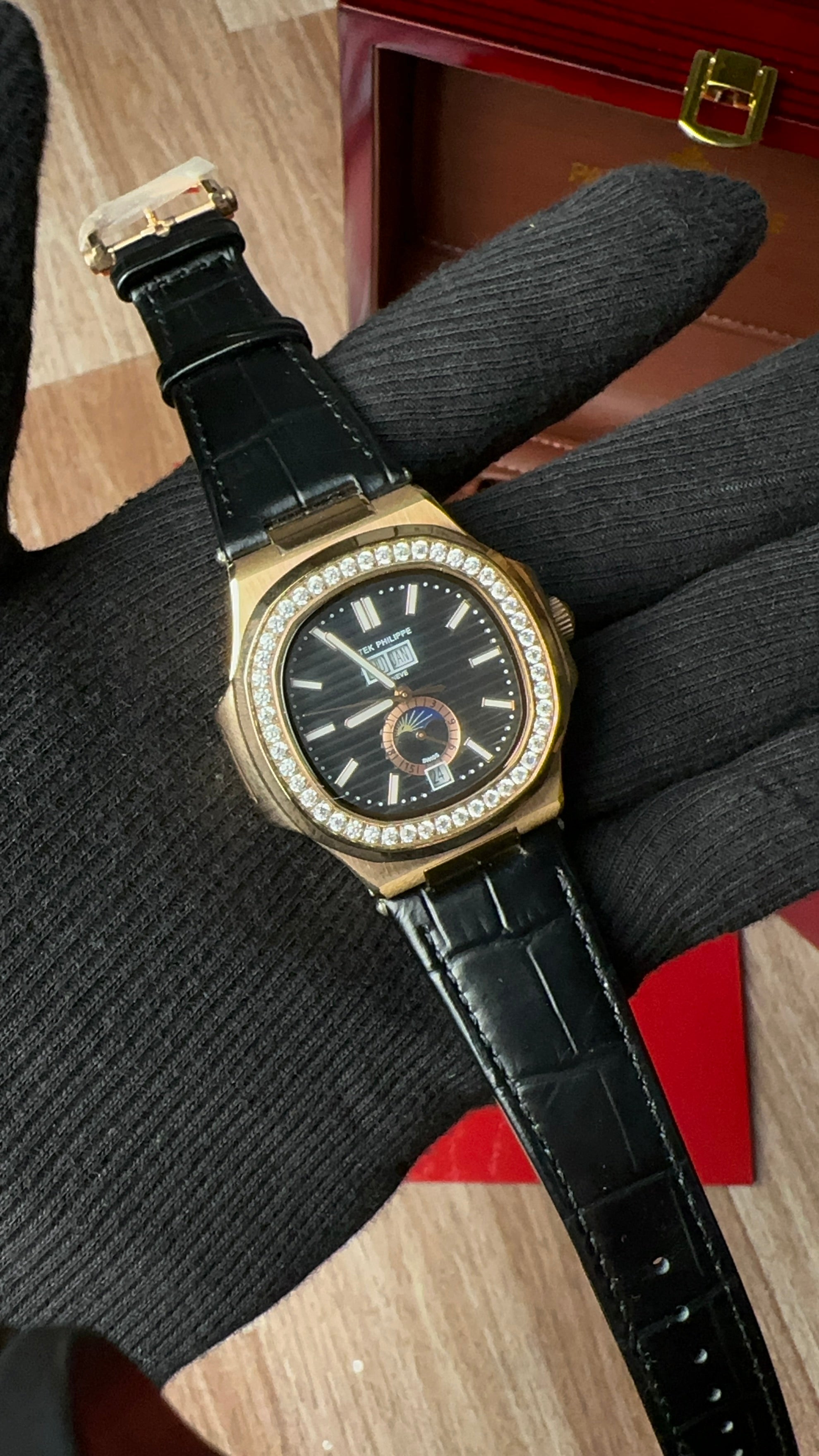 Patek black Moon phase