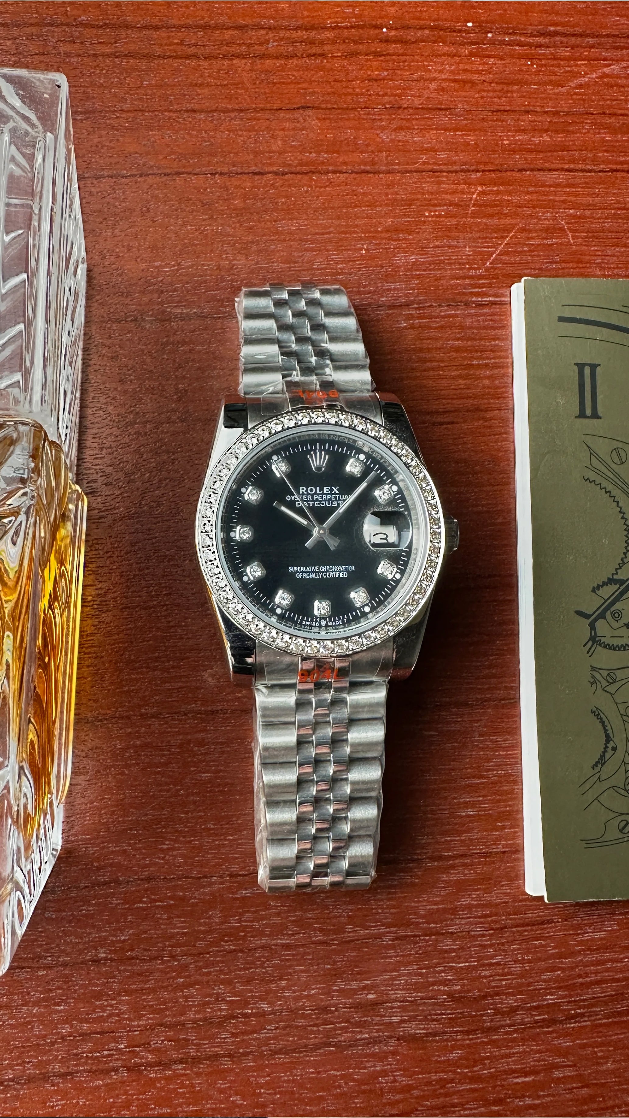 Datejust Diamond Silver (Black X Diamond)