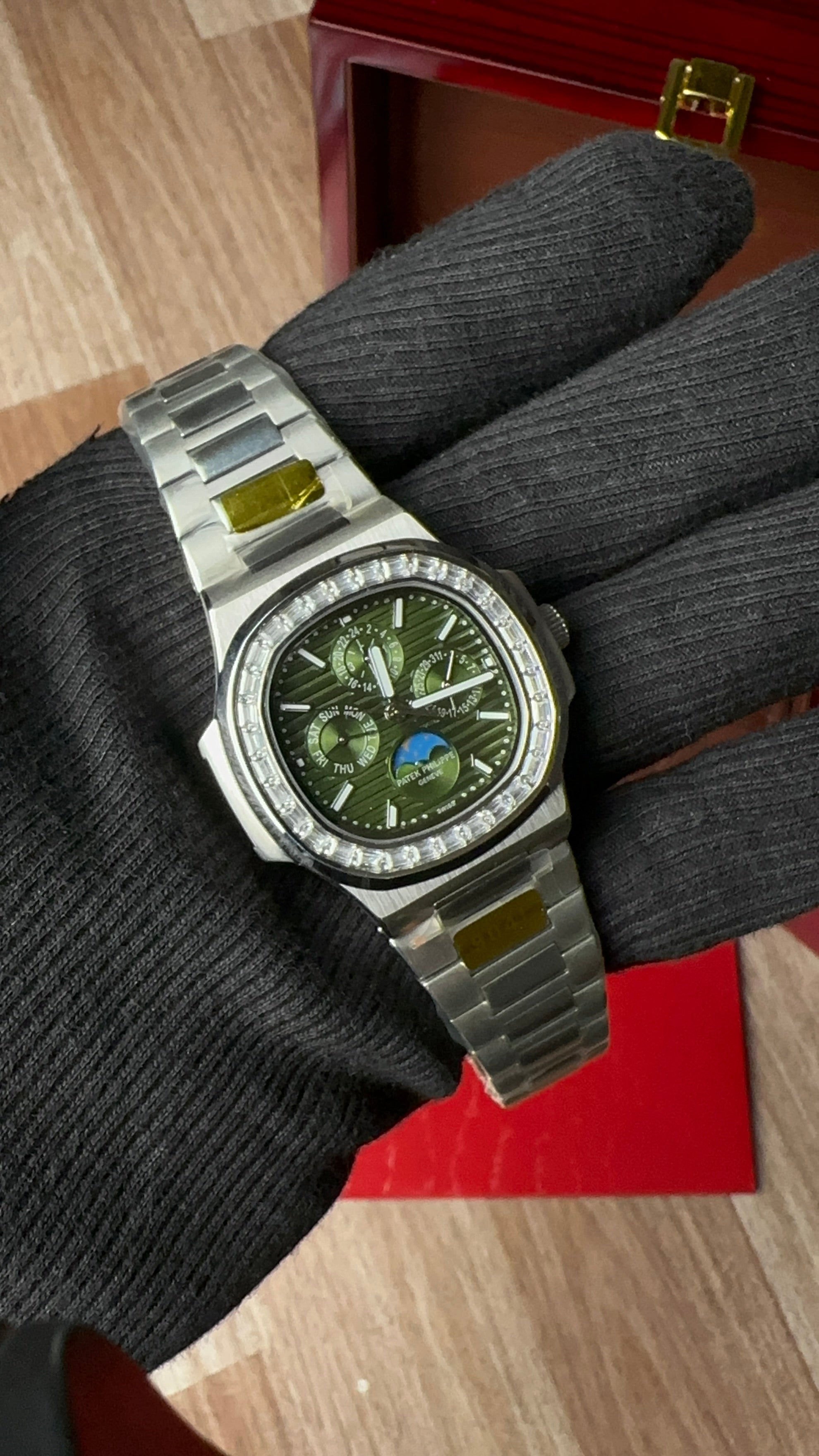 Moon Phase Green Dial