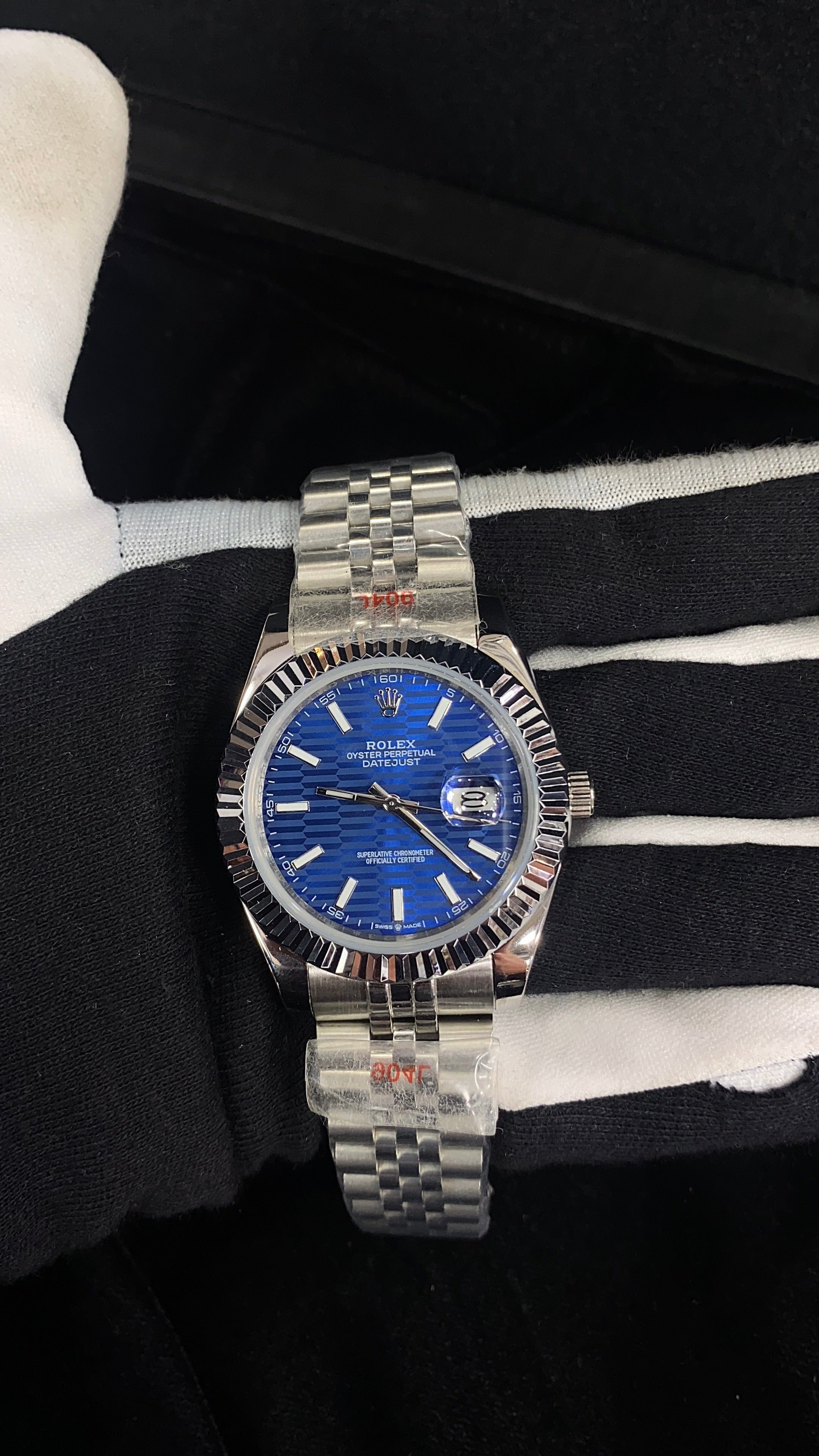Rolex Date Just Gradient Blue