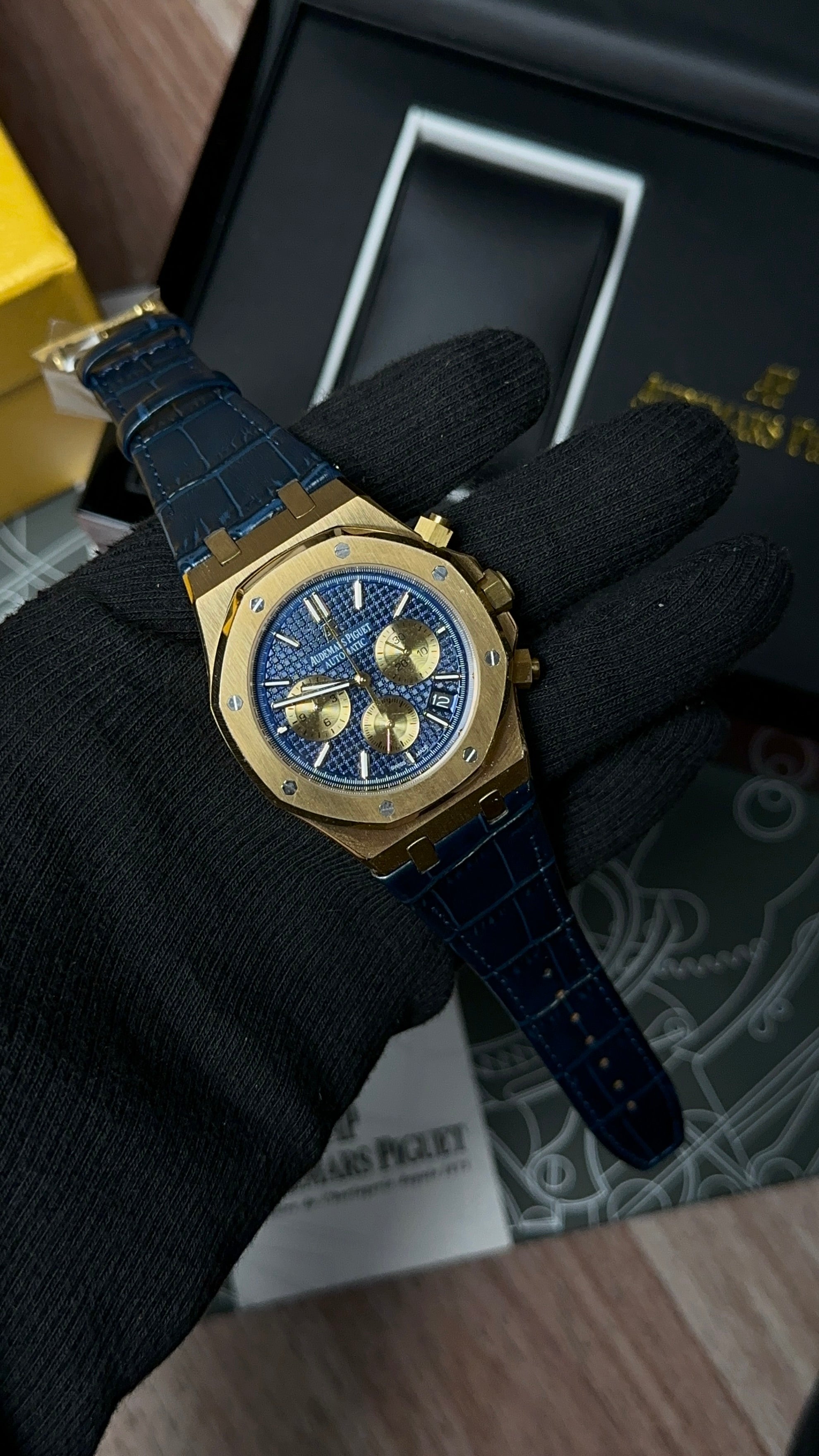 Royal Oak Chrono strap (Blue X Gold)