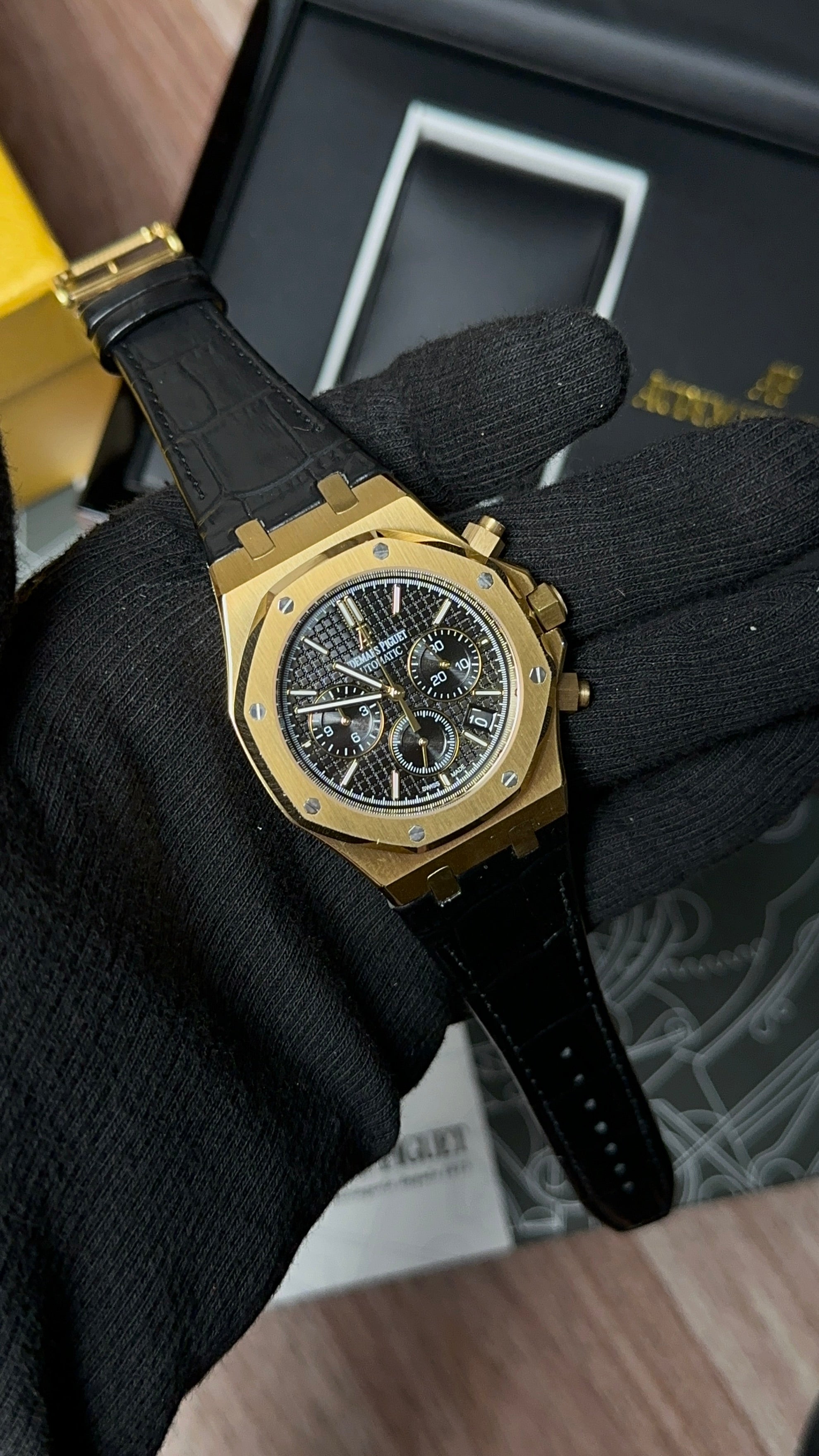 Royal Oak Chrono strap (Black X Gold)
