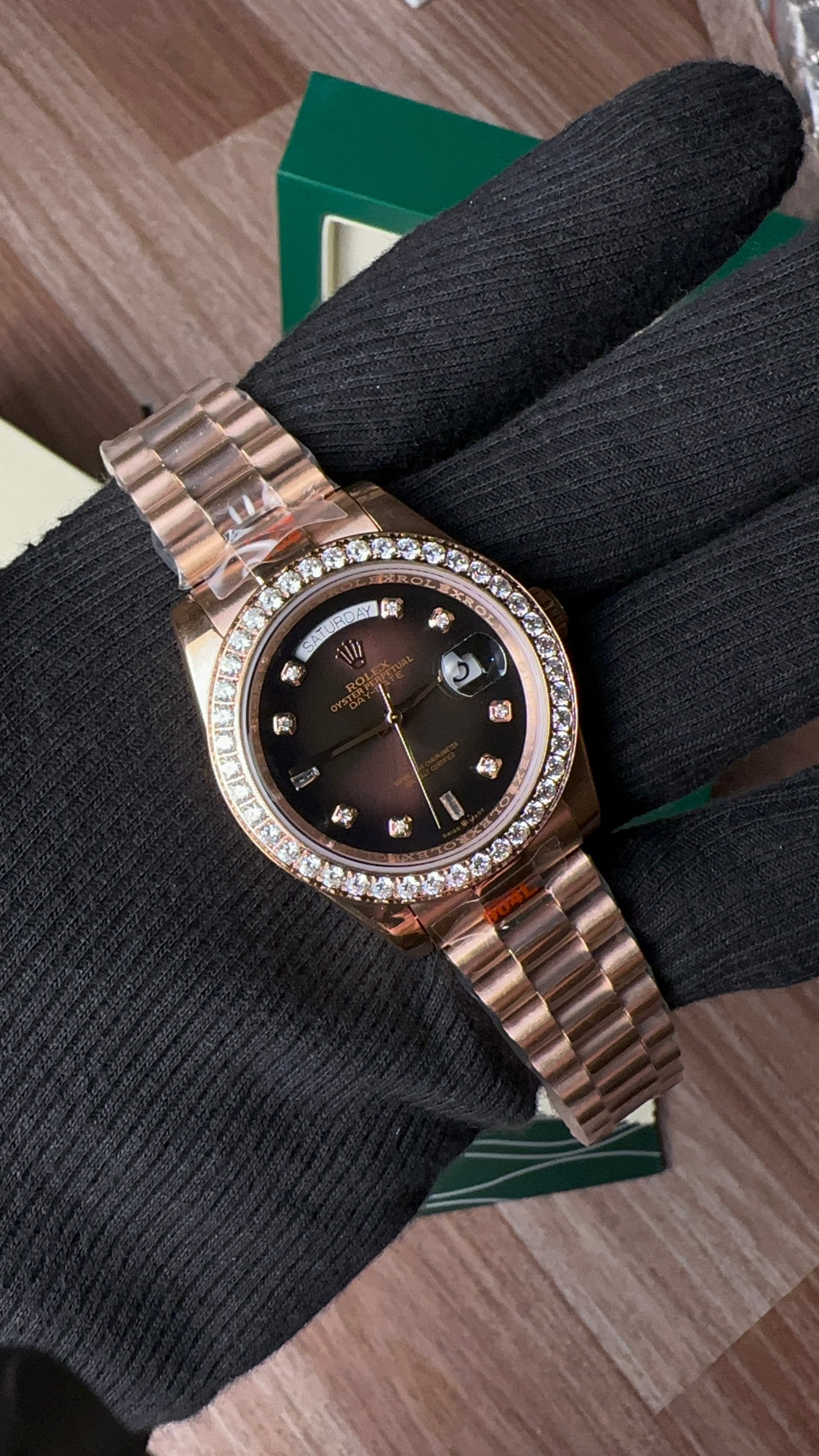 Day-date Diamond Rose-Gold (Chocolate X Diamond)