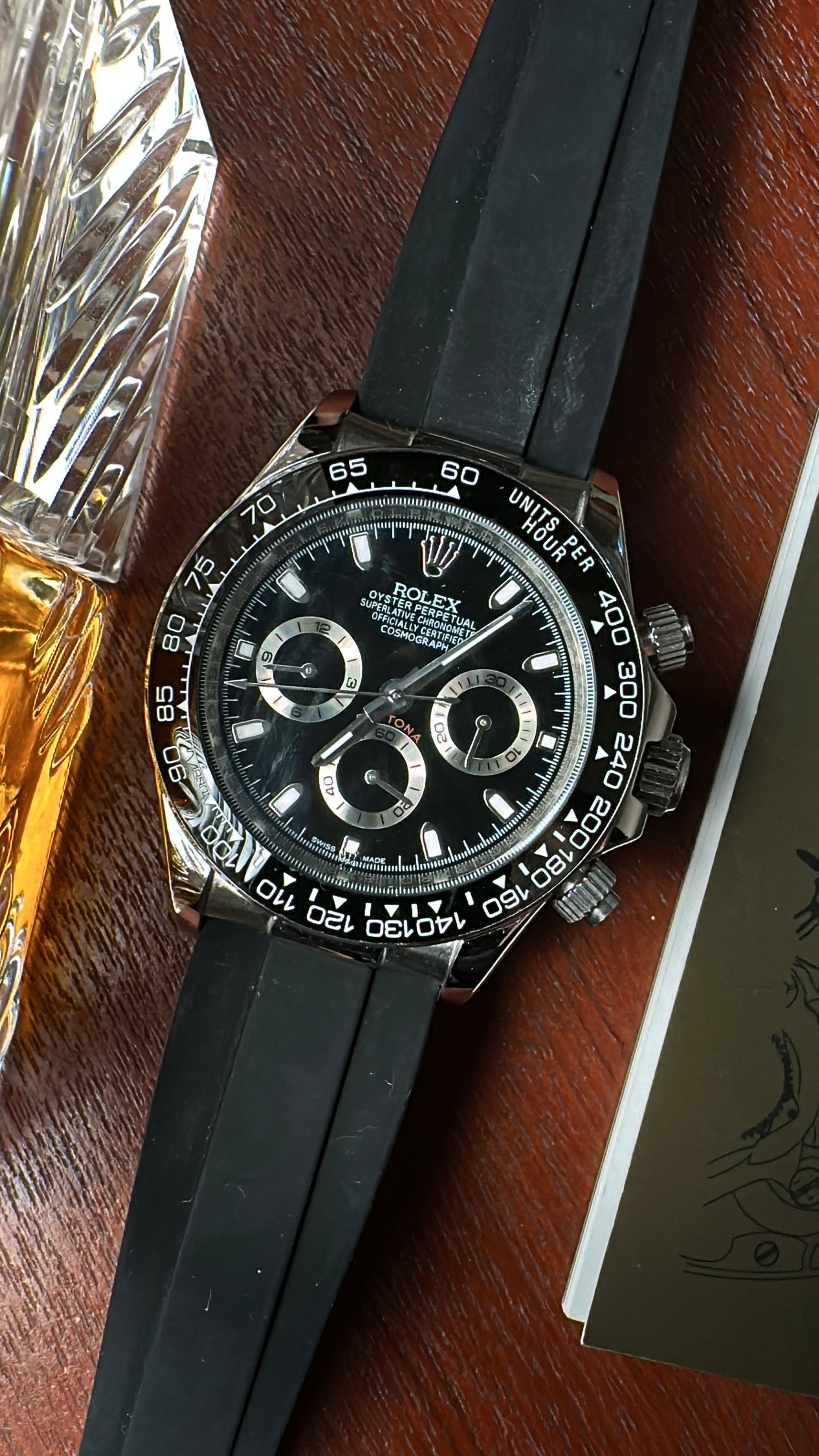 Daytona Strap (Black X Silver)