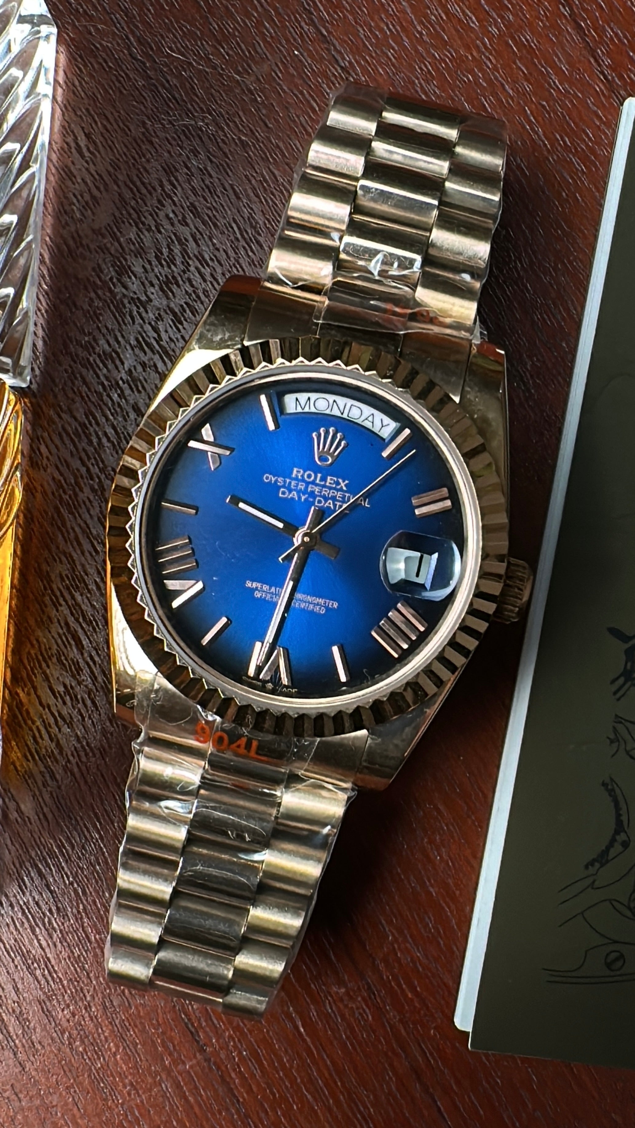 Day-date Rose-Gold (Blue X Roman)