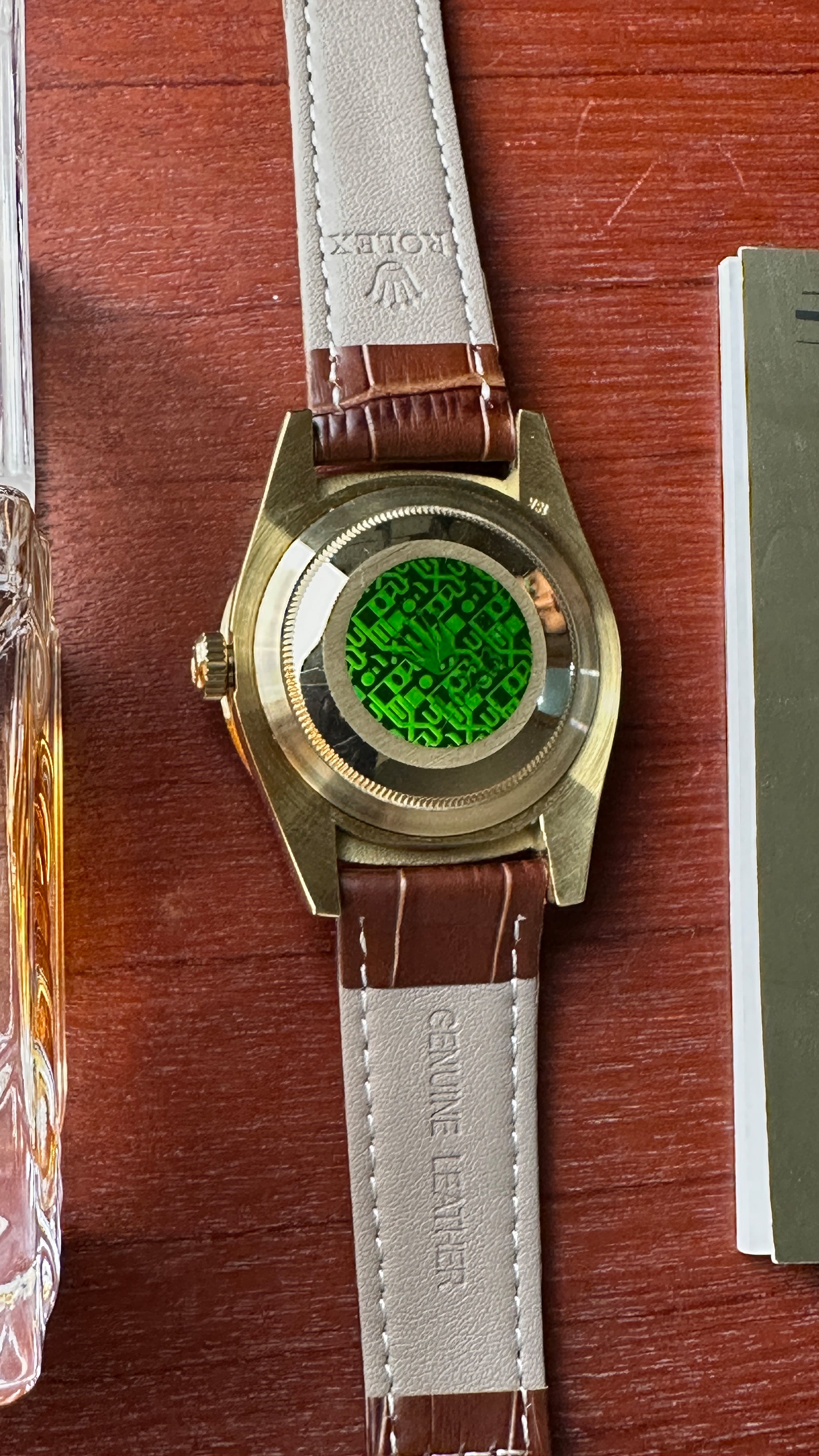 Day-date Diamond Brown-Strap (Champagne)