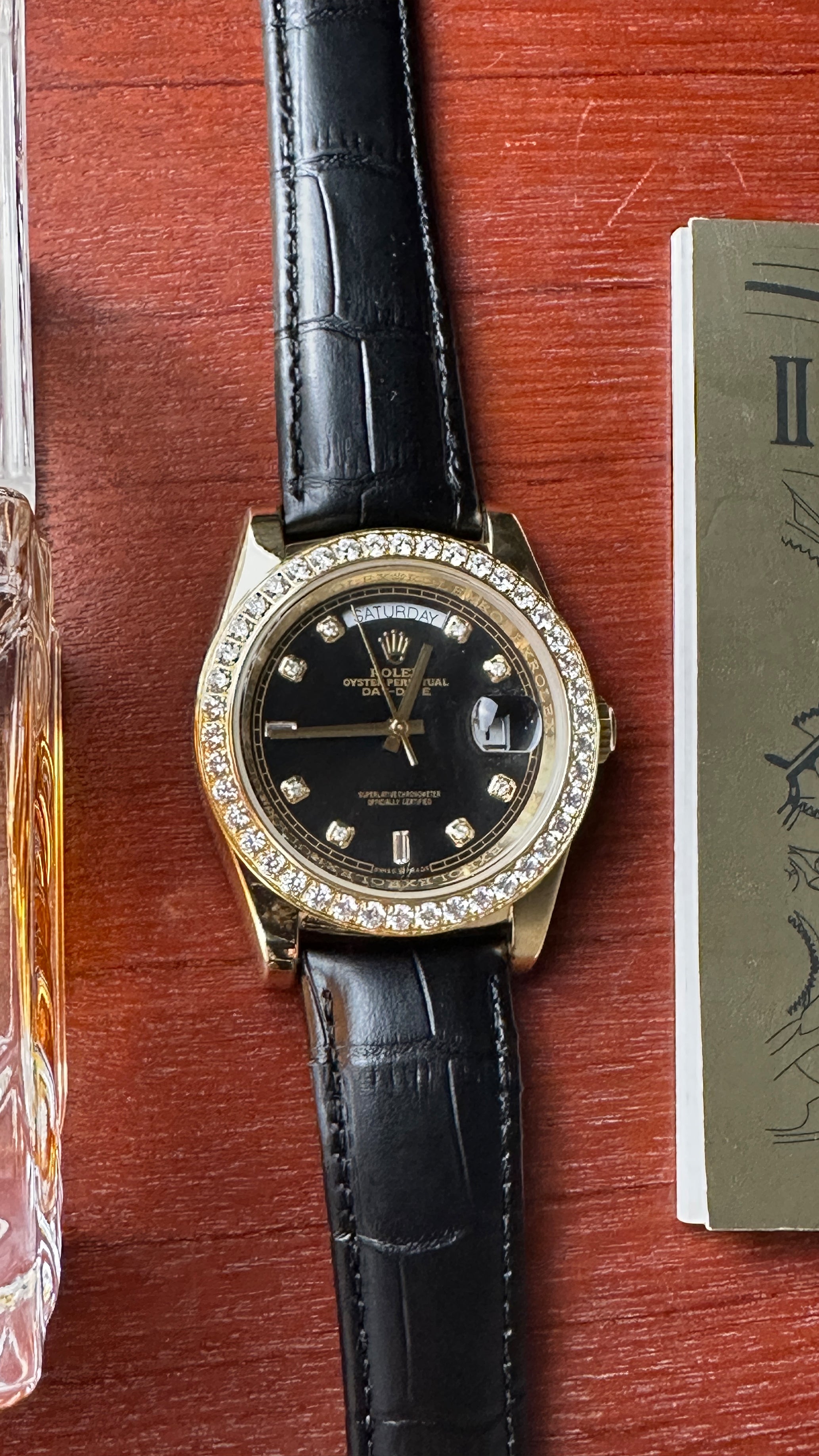 Day-date Diamond Black-Strap (Black)