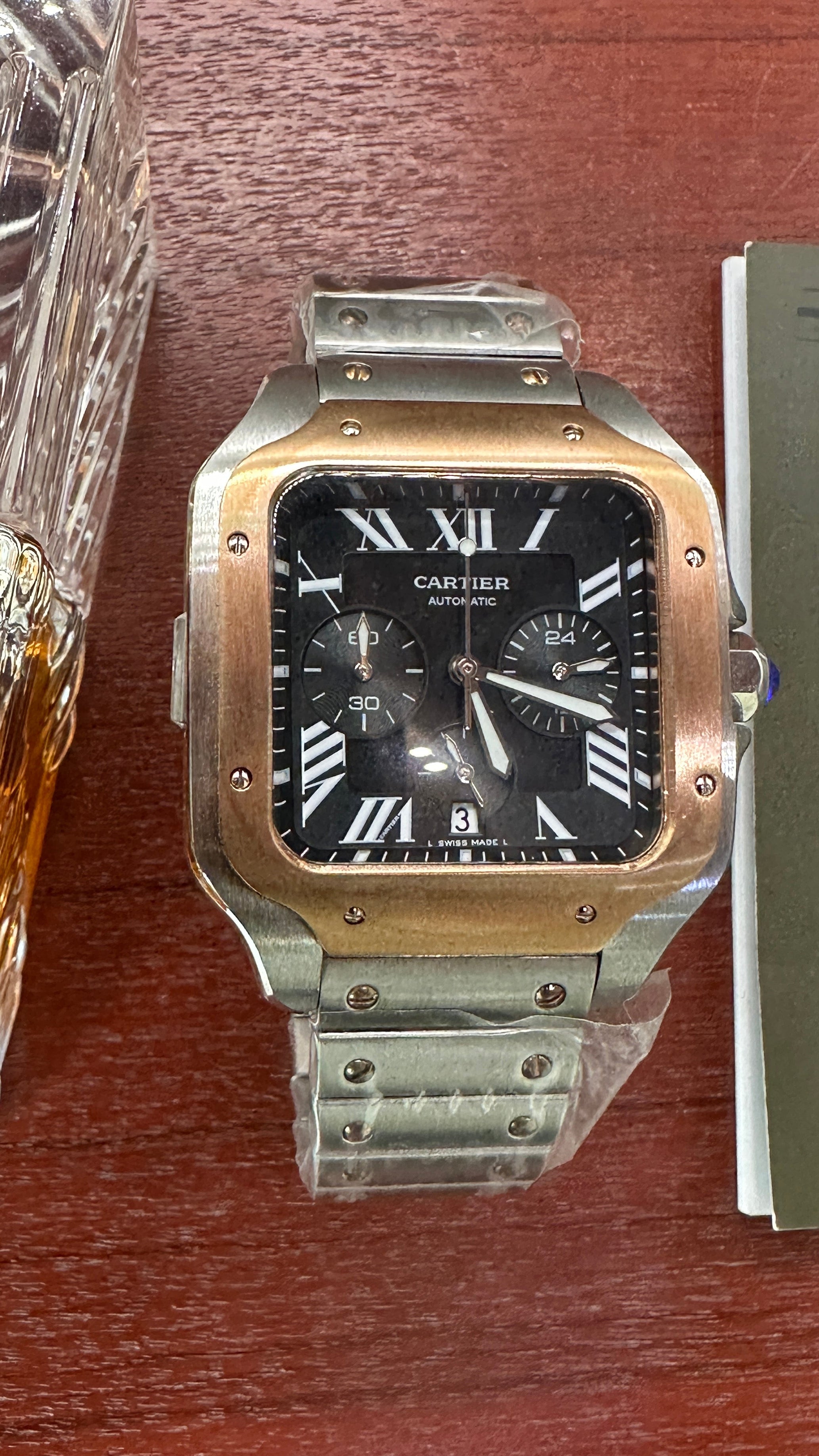 Santos Black X Rose Gold